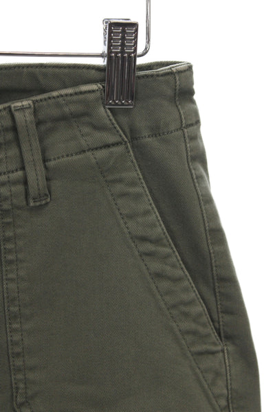 Paige Womens Green Jogger Pants Mid Rise Military Solid Cotton Size 26