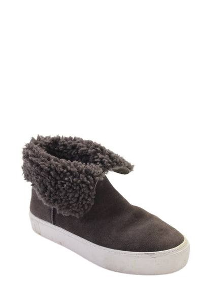 Ugg Womens Suede Lynus Platform Sneaker Boot Gray Size 6.5