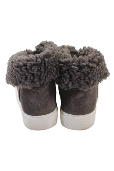 Ugg Womens Suede Lynus Platform Sneaker Boot Gray Size 6.5