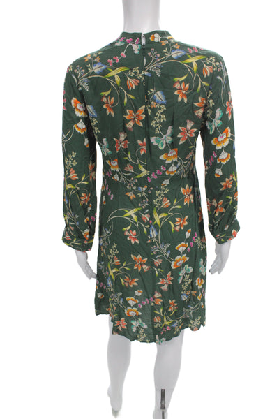Velvet by Graham & Spencer Women Shift Dress Green Long Sleeve Size XS