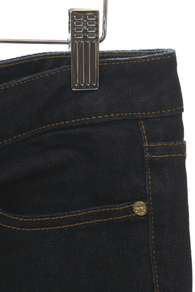Tory Burch Womens Skinny Jeans Blue Cotton Low Rise Size 27