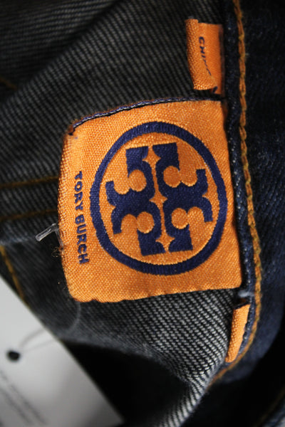 Tory Burch Womens Skinny Jeans Blue Cotton Low Rise Size 27