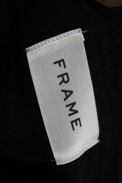 Frame Women Cropped High Rise Black Pull On Pants Size 1