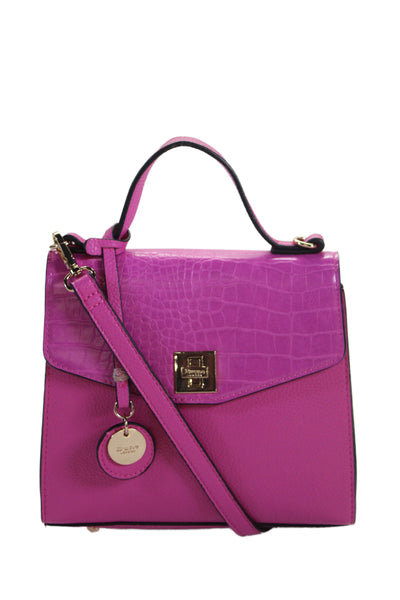 Dune London Womens Gold Tone Turn Lock Crossbody Shoulder Handbag Pink