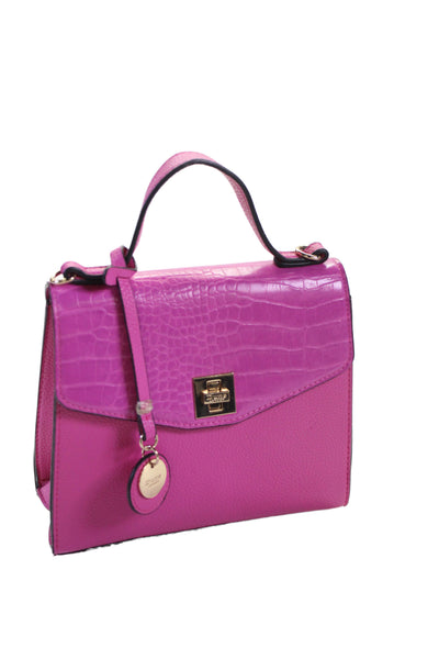 Dune London Womens Gold Tone Turn Lock Crossbody Shoulder Handbag Pink
