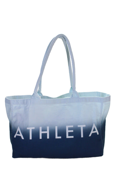 Athleta Womens Power Of She Tote Shoulder Handbag Blue Ombre