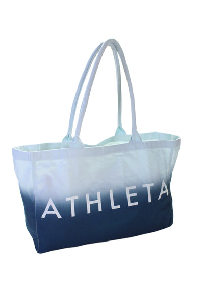 Athleta Womens Power Of She Tote Shoulder Handbag Blue Ombre