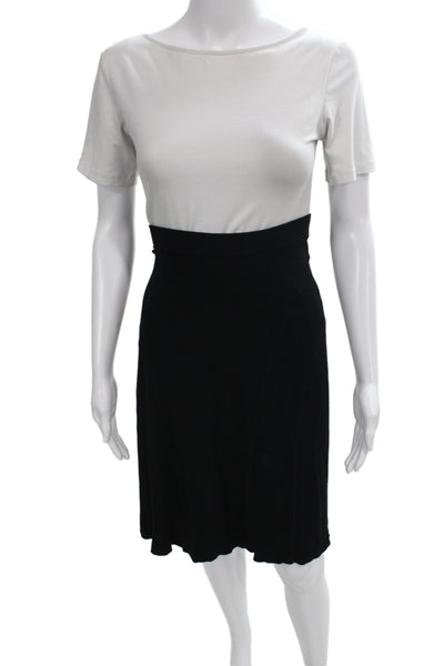 Missoni Women Colorblock A-Line Skirt Black Knee Length Viscose Size 10