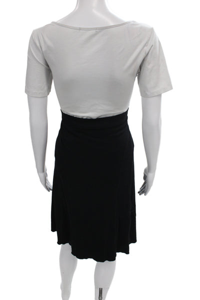 Missoni Women Colorblock A-Line Skirt Black Knee Length Viscose Size 10