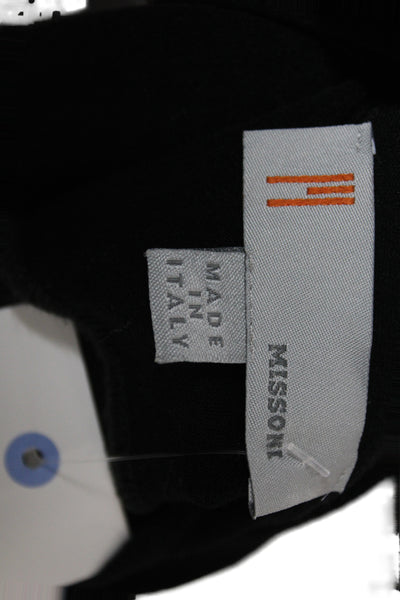 Missoni Women Colorblock A-Line Skirt Black Knee Length Viscose Size 10