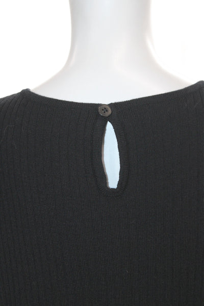 St. John Collection Womens Basic Black Rayon Scoop Neck Sleeveless Tank Size L