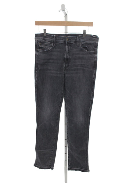 Mother Womens Cropped Jeans Gray Size 32
