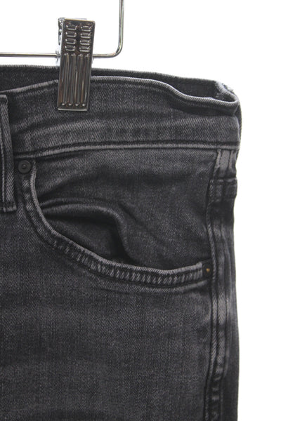 Mother Womens Cropped Jeans Gray Size 32