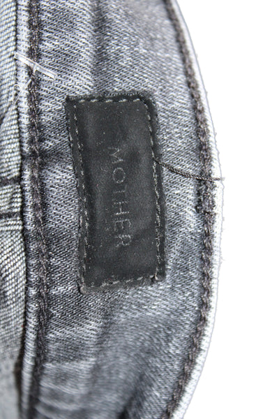 Mother Womens Cropped Jeans Gray Size 32