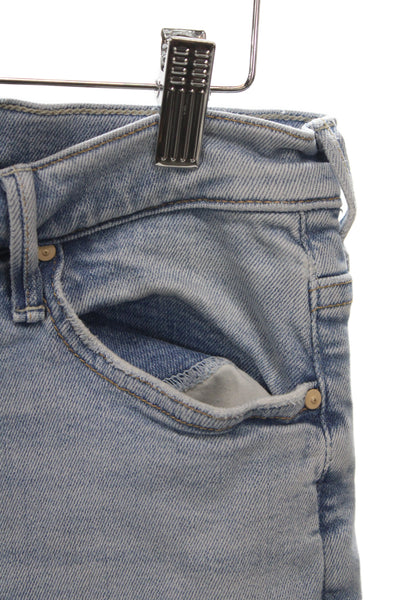 Mother Womens Cropped Jeans Blue Mid Rise Size 31