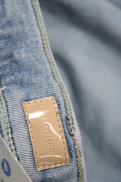 Mother Womens Cropped Jeans Blue Mid Rise Size 31
