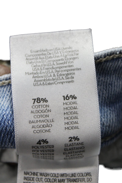 Mother Womens Cropped Jeans Blue Mid Rise Size 31