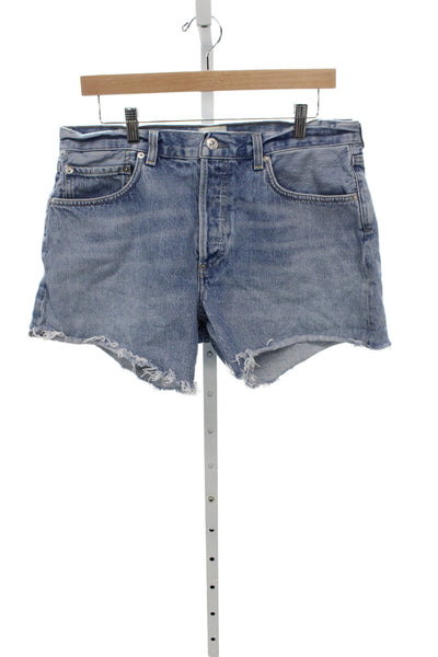Citizens of Humanity Women Cut-Off Blue Organic Cotton Shorts Size 30