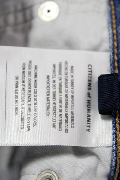 Citizens of Humanity Women Cut-Off Blue Organic Cotton Shorts Size 30