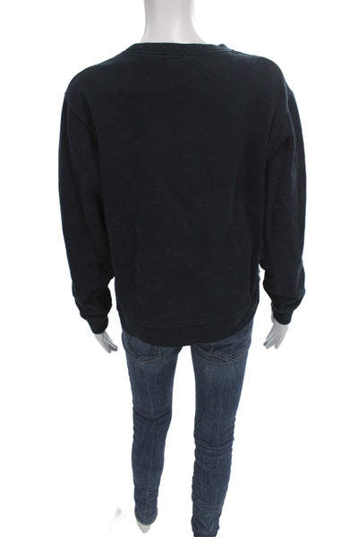 Kule Womens Black Long Sleeve Tee Organic Cotton Bee Size M