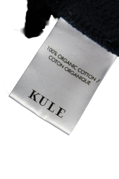 Kule Womens Black Long Sleeve Tee Organic Cotton Bee Size M