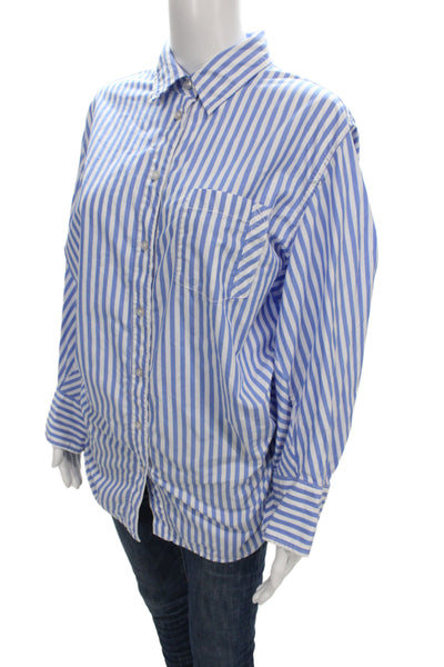 Free People Women Striped Collared Button-Up Long Sleeve Cotton Size XS
