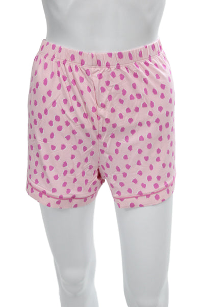 Kate Spade New York Womens Spotted Pajama Shorts Set Pink Size Large