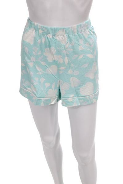 Kate Spade New York Womens Floral Print Pajama Set Blue White Size Extra Large