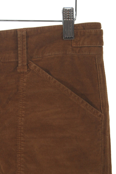 Sanctuary Womens Cargo Corduroy Pants Brown Button Closure Size 27
