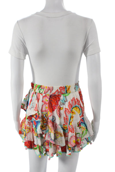 Taj By Sabrina Grippa Womens Multicolor Paisley Mini Skirt Viscose Boho Size S