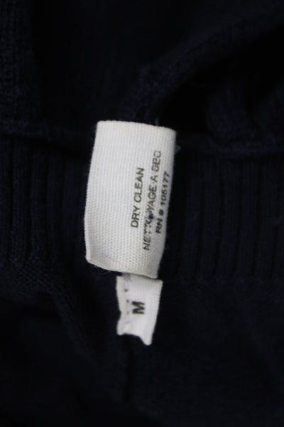 Ulla Johnson Womens One Shoulder Pullover Blue Cotton Long Sleeve Size M