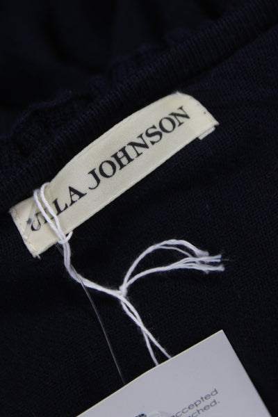 Ulla Johnson Womens One Shoulder Pullover Blue Cotton Long Sleeve Size M