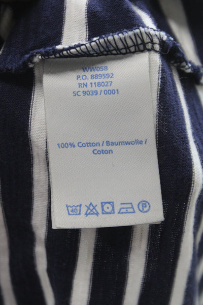 Boden Womens Blue Striped Tank Dress Cotton Scoop Neck Sleeveless Size 12 Tall
