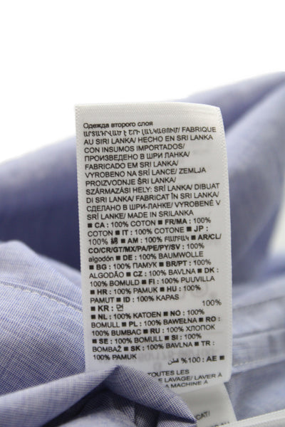 Banana Republic Mens Blue Cotton Button-Up Dress Shirt Long Sleeve Size L