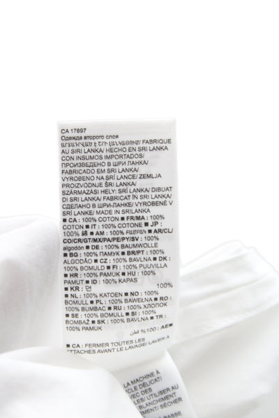 Banana Republic Men's Dress Shirt White Cotton Long Sleeve Button-Up Size L