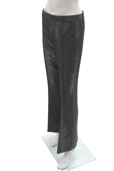Ralph Lauren Collection Women Dress Pants Gray Wool Button Inseam 30 Size 4