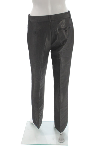 Ralph Lauren Collection Women Dress Pants Gray Wool Button Inseam 30 Size 4