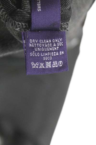 Ralph Lauren Collection Women Dress Pants Gray Wool Button Inseam 30 Size 4