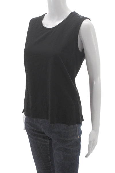 Donna Karan New York Womens Basic Black Wool Scoop Neck Tank Size S