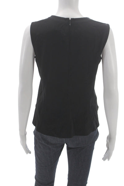 Donna Karan New York Womens Basic Black Wool Scoop Neck Tank Size S