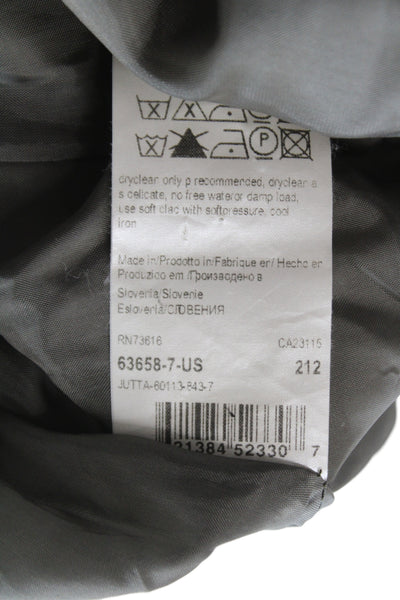 Boss Hugo Boss Womens Basic Jacket Green Tie Long Sleeve Size 4