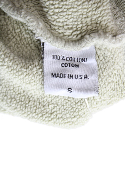 Set Active Womens Athleisure Sweatpants Outfit Green Cotton Crew Neck Size S
