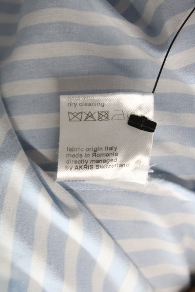 Akris Punto Womens Shirt Dress Blue Long Sleeve Size 4