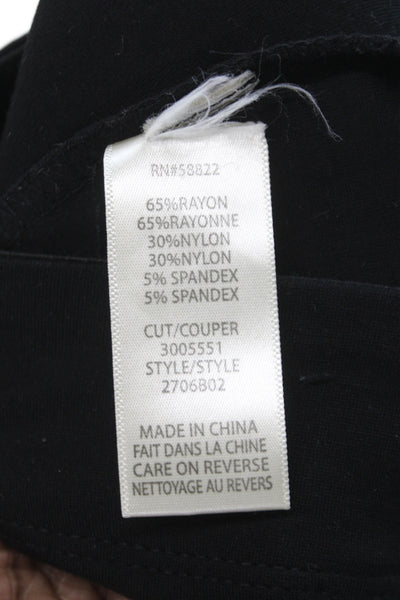 Max Studio Women Dress Pants Black Pull On Rayon 28 Inseam Size S