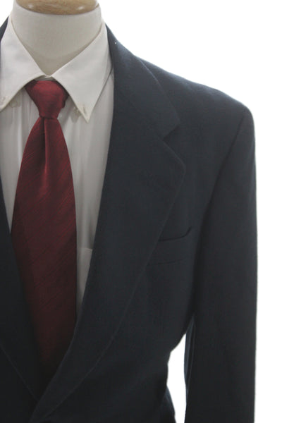 Nordstrom Mens Black Wool Blazer Classic Button Size 42