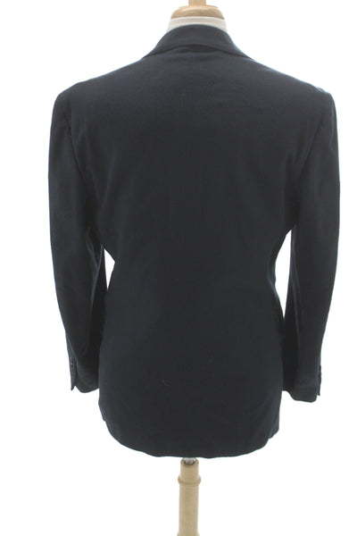 Nordstrom Mens Black Wool Blazer Classic Button Size 42