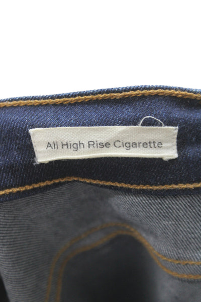 Frame Womens Skinny High Rise Jeans Blue Cotton Button Size 25