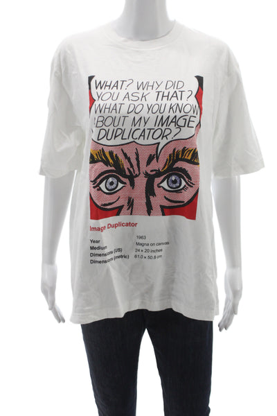 Uniqlo Unisex Basic Roy Lichtenstein Crew Cotton Tee White Short Sleeve Size M