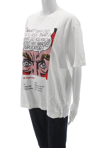 Uniqlo Unisex Basic Roy Lichtenstein Crew Cotton Tee White Short Sleeve Size M