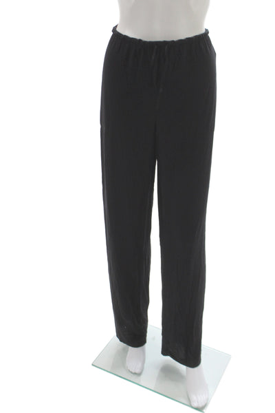 Donna Karan Women Black Modal Drawstring Pajama Pants Sleepwear Size M